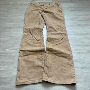 Y2K 2000s Brown Corduroy Flared Bootcut Jeans Grunge 28x28